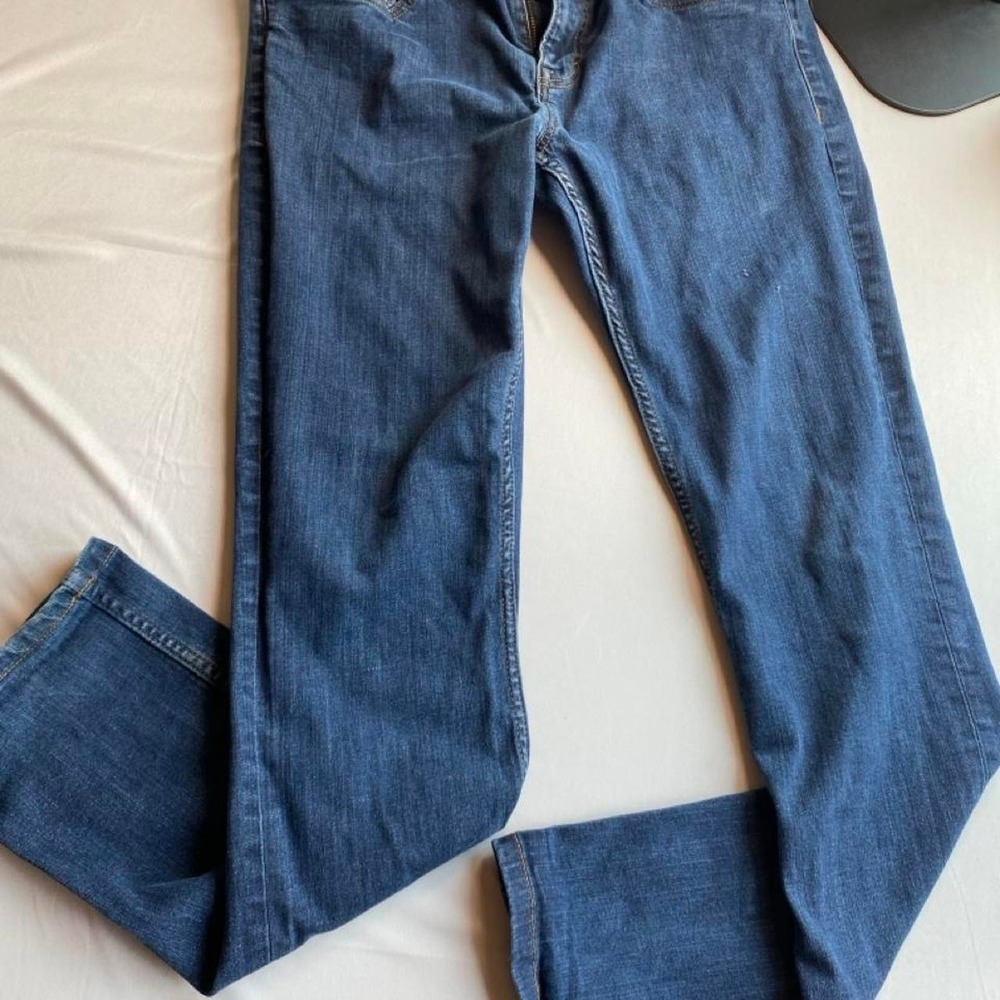 Buffalo David Bitton Bronco Mid Slim Mens Jeans 34 Indigo Blue Dark Wash Denim